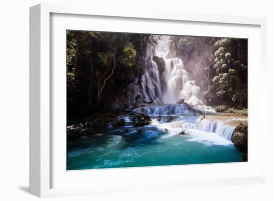 Kuang Si Waterfall, Luang Prabang, Laos-rueangrit-Framed Photographic Print