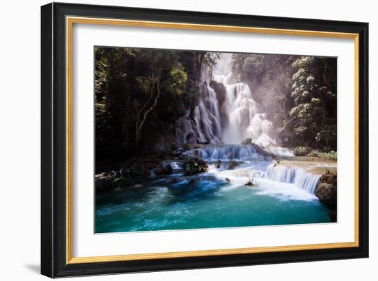 Kuang Si Waterfall, Luang Prabang, Laos-rueangrit-Framed Photographic Print