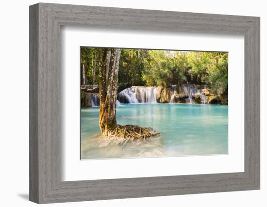 Kuang Si Waterfalls, Luang Prabang Area, Laos, Indochina, Southeast Asia, Asia-Jordan Banks-Framed Photographic Print