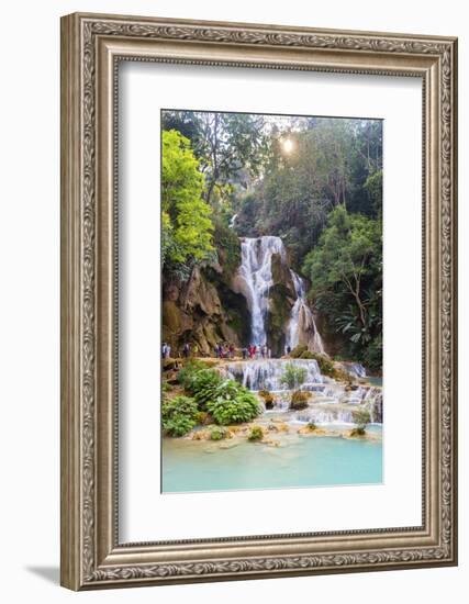 Kuang Si Waterfalls, Luang Prabang, Laos, Indochina, Southeast Asia, Asia-Jordan Banks-Framed Photographic Print