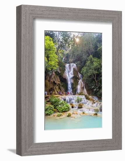 Kuang Si Waterfalls, Luang Prabang, Laos, Indochina, Southeast Asia, Asia-Jordan Banks-Framed Photographic Print