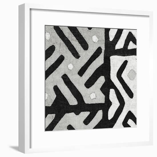 Kuba Cloth I Square II BW-Wild Apple Portfolio-Framed Art Print