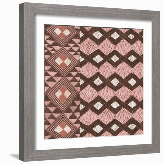 Kuba Cloth Mat I Blush Crop-Sue Schlabach-Framed Art Print