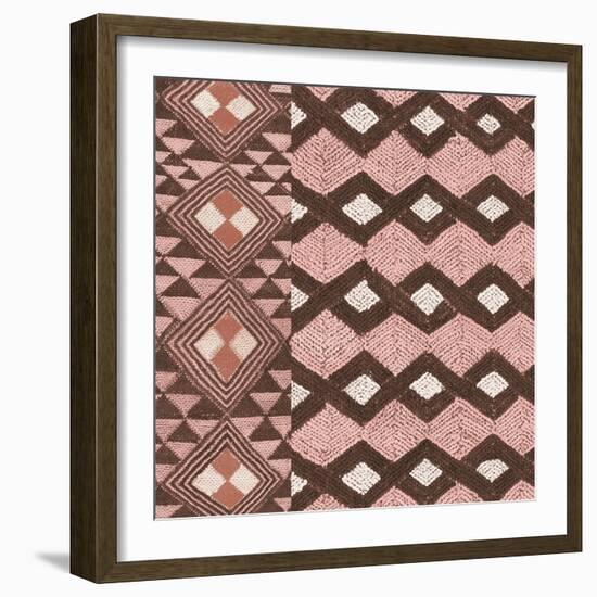 Kuba Cloth Mat I Blush Crop-Sue Schlabach-Framed Art Print