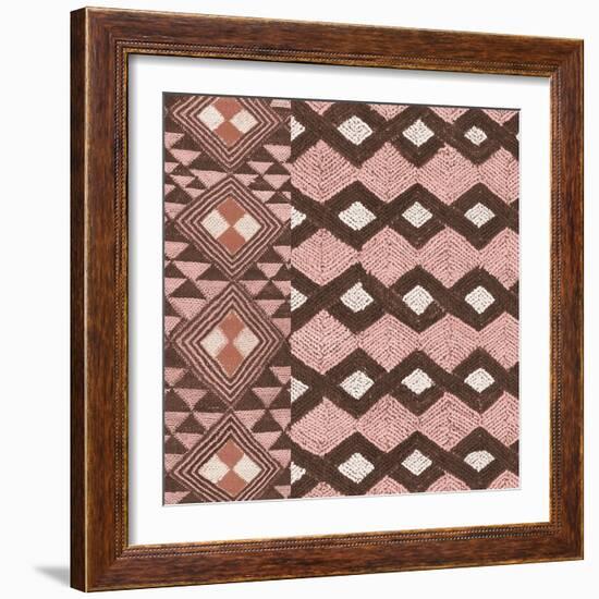 Kuba Cloth Mat I Blush Crop-Sue Schlabach-Framed Art Print