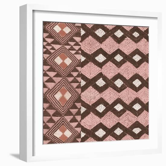 Kuba Cloth Mat I Blush Crop-Sue Schlabach-Framed Art Print