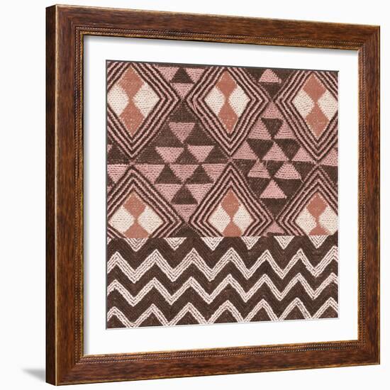 Kuba Cloth Mat II Blush Crop-Sue Schlabach-Framed Art Print