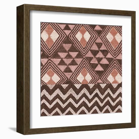 Kuba Cloth Mat II Blush Crop-Sue Schlabach-Framed Art Print