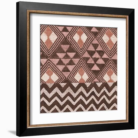 Kuba Cloth Mat II Blush Crop-Sue Schlabach-Framed Art Print