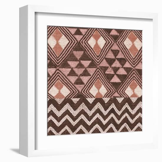 Kuba Cloth Mat II Blush Crop-Sue Schlabach-Framed Art Print