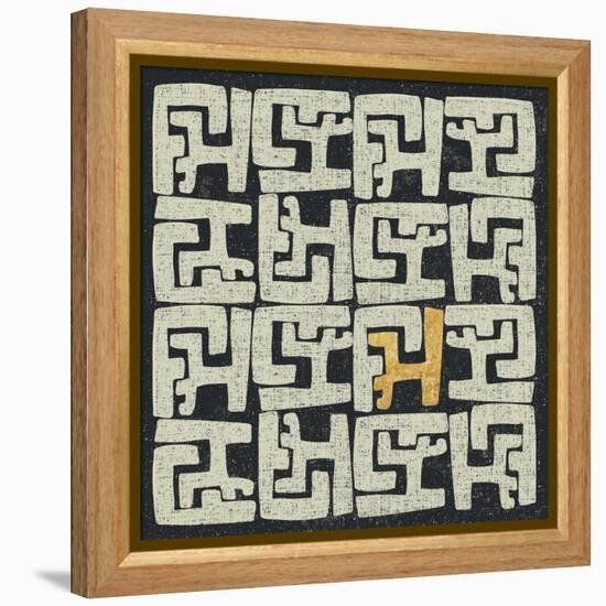 Kuba Play II Gold-Cheryl Warrick-Framed Stretched Canvas