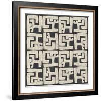Kuba Play II Neutral-Cheryl Warrick-Framed Art Print