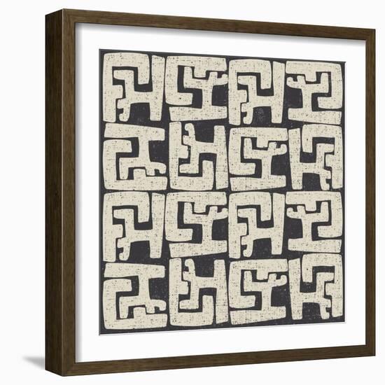 Kuba Play II Neutral-Cheryl Warrick-Framed Art Print