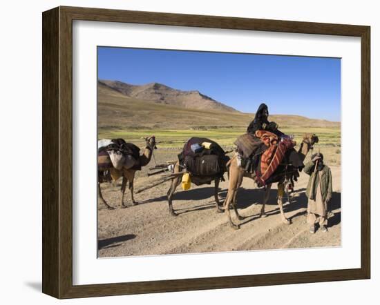 Kuchie Nomad Camel Train, Between Chakhcharan and Jam, Afghanistan-Jane Sweeney-Framed Photographic Print