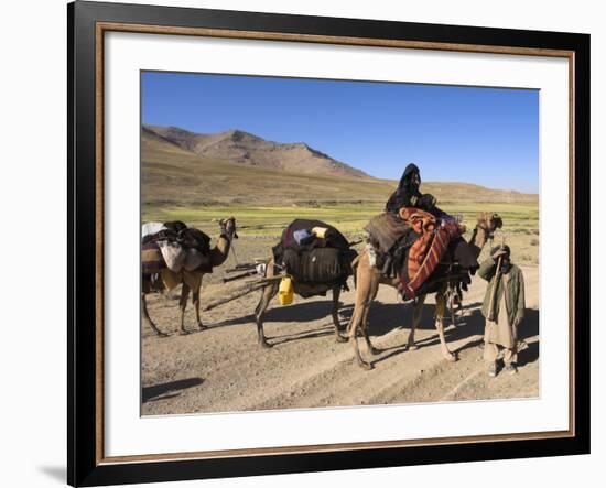 Kuchie Nomad Camel Train, Between Chakhcharan and Jam, Afghanistan-Jane Sweeney-Framed Photographic Print