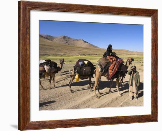 Kuchie Nomad Camel Train, Between Chakhcharan and Jam, Afghanistan-Jane Sweeney-Framed Photographic Print