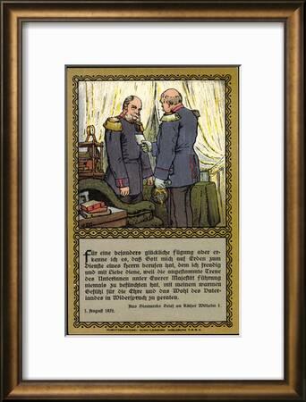 Kunstler Bismarck Mit Kaiser Wilhelm I Brief Giclee Print Art Com