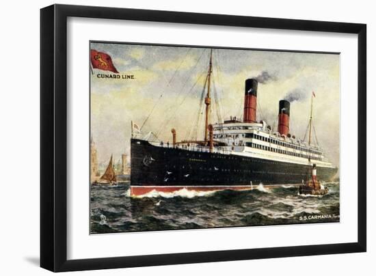 Künstler Cunard Line, S.S. Carmania, Dampfschiff-null-Framed Giclee Print