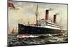 Künstler Cunard Line, S.S. Carmania, Dampfschiff-null-Mounted Giclee Print