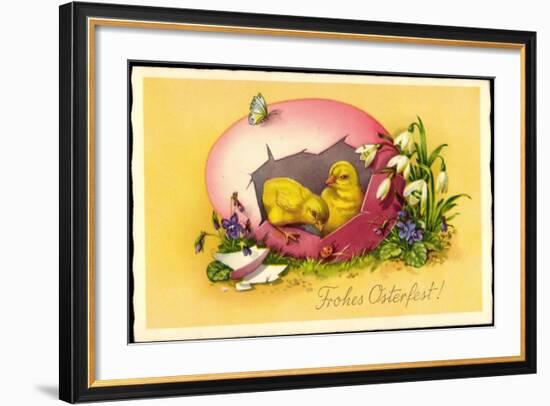 Künstler Frohe Ostern, Küken, Osterei, Amag E 118-null-Framed Giclee Print