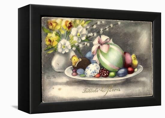 Künstler Frohe Ostern, Ostereierschale, Küken-null-Framed Premier Image Canvas