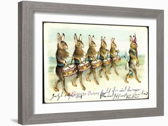 Künstler Frohe Ostern, Osterhasenkapelle, Trommeln-null-Framed Giclee Print