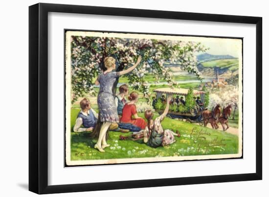 Künstler Glückwunsch Pfingsten, Menschen, Kutsche-null-Framed Giclee Print