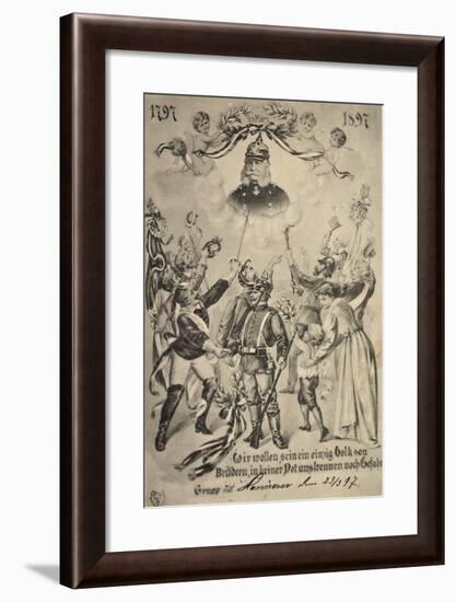 Künstler Kaiser Wilhelm I, Studenten, Patriotik-null-Framed Giclee Print