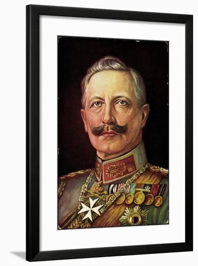 Künstler Kaiser Wilhelm II, Portrait, Orden-null-Framed Giclee Print