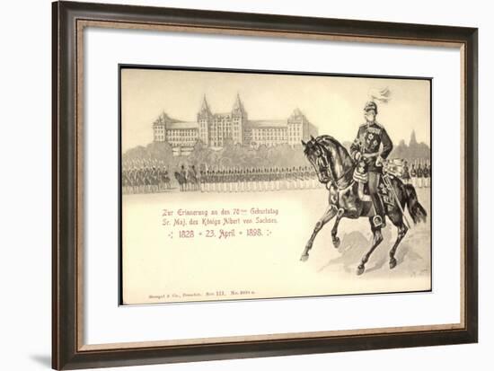 Künstler Maj. König Albert Von Sachsen,70 Geburtstag-null-Framed Giclee Print