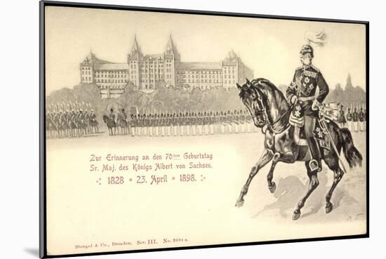 Künstler Maj. König Albert Von Sachsen,70 Geburtstag-null-Mounted Giclee Print