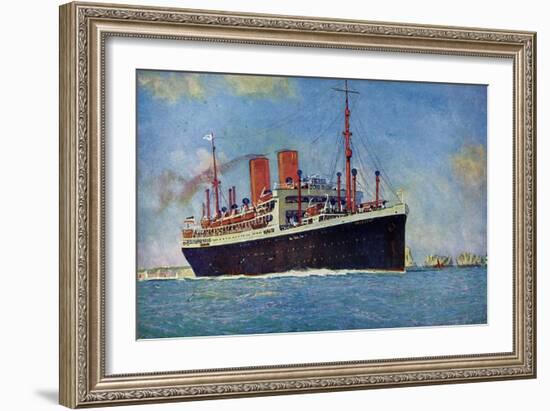 Künstler Norddeutscher Lloyd Bremen, Dampfer Dresden-null-Framed Giclee Print