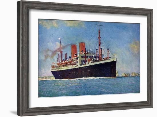 Künstler Norddeutscher Lloyd Bremen, Dampfer Dresden-null-Framed Giclee Print