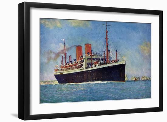 Künstler Norddeutscher Lloyd Bremen, Dampfer Dresden-null-Framed Giclee Print