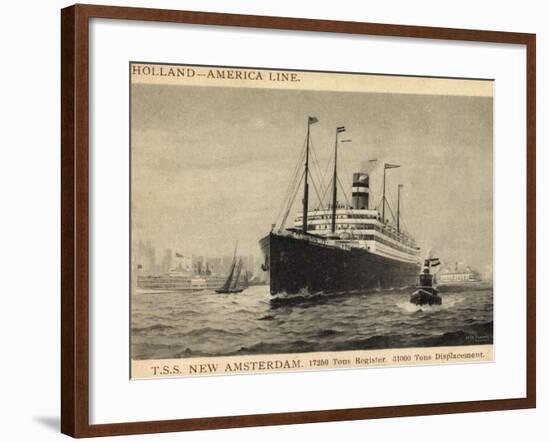 Künstler Pansing, Hapag,T.S.S. New Amsterdam, Dampfer-null-Framed Giclee Print