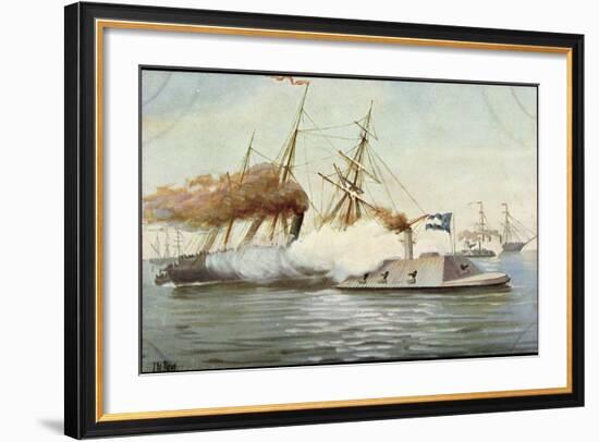 Künstler Rave, C., Futur. Kriegsschiff, Segelschiffe-null-Framed Giclee Print