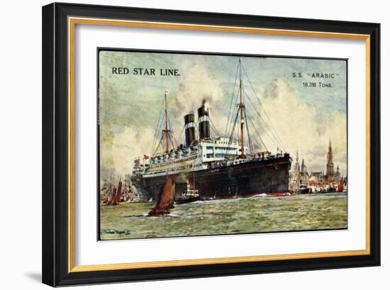 Künstler Red Star Line, S.S. Arabic, Dampfschiff-null-Framed Giclee Print