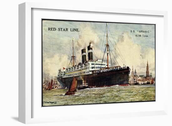 Künstler Red Star Line, S.S. Arabic-null-Framed Giclee Print
