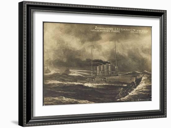 Künstler S.M.S. Yorck, S 178, Zusammenstoß, Sturm-null-Framed Giclee Print