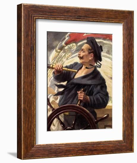 Künstler Schmidt H.W., Steuermann Kaiser Wilhelm-null-Framed Giclee Print