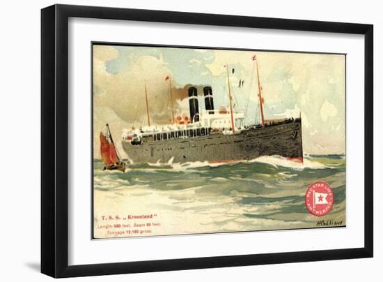 Künstler T.S.S. Kroonland, Red Star Line-null-Framed Giclee Print