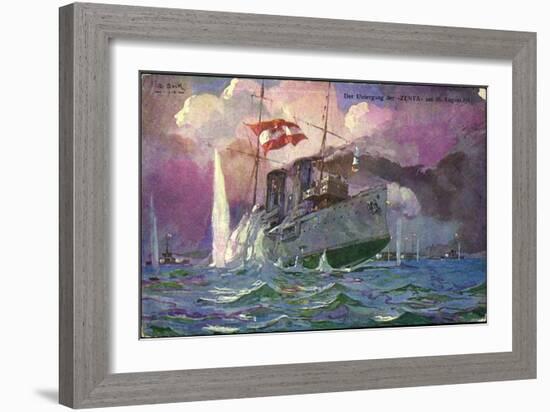 Künstler Untergang Der S.M.S Zenta, August 1914-null-Framed Giclee Print