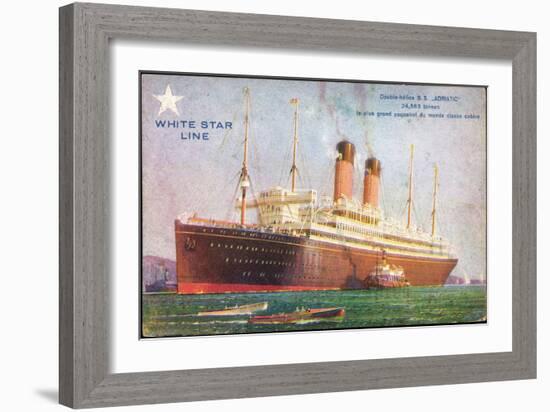 Künstler White Star Line, S.S. Adriatic, Dampfschiff-null-Framed Giclee Print