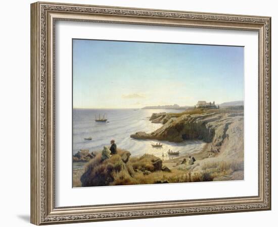 Küste bei Syrakus. 1861-Andreas Achenbach-Framed Giclee Print