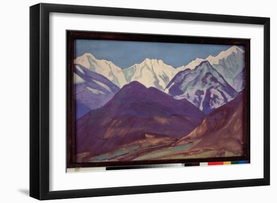 Kuluta Vallee, Himalayan Massif in India, 1931 (Tempera on Canvas)-Nicholas Roerich-Framed Giclee Print