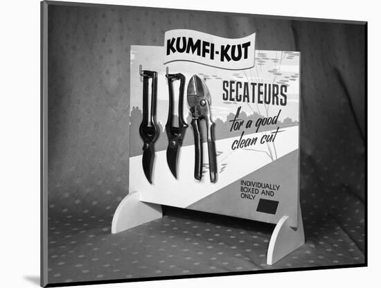 Kumfi-Kut range of Secateurs from Champion Scissors, Mexborough, Yorkshire, 1962-Michael Walters-Mounted Photographic Print