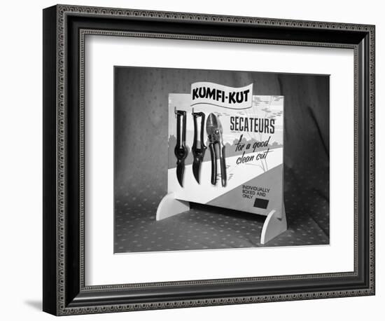 Kumfi-Kut range of Secateurs from Champion Scissors, Mexborough, Yorkshire, 1962-Michael Walters-Framed Photographic Print