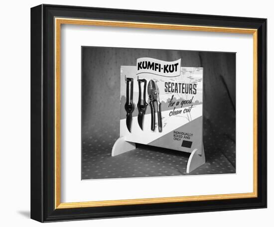 Kumfi-Kut range of Secateurs from Champion Scissors, Mexborough, Yorkshire, 1962-Michael Walters-Framed Photographic Print