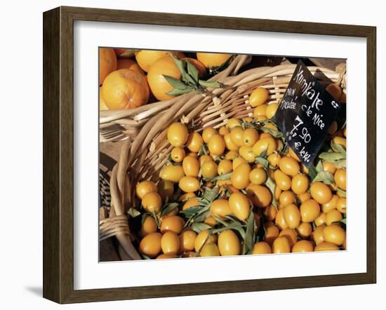 Kumquats for Sale on the Market in Cours Saleya, Nice, Alpes Maritimes, French Riviera, France-Ruth Tomlinson-Framed Photographic Print