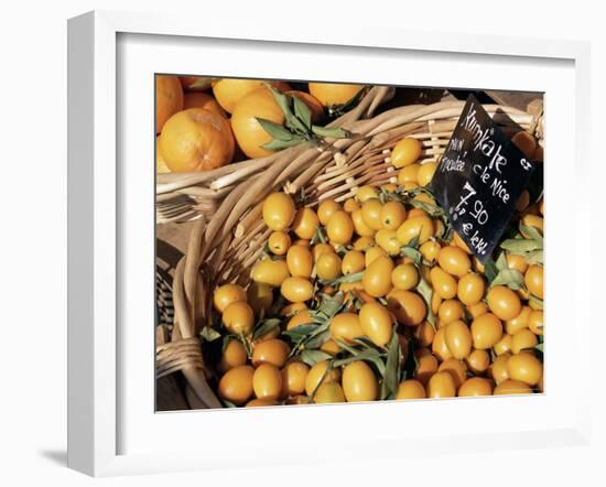 Kumquats for Sale on the Market in Cours Saleya, Nice, Alpes Maritimes, French Riviera, France-Ruth Tomlinson-Framed Photographic Print